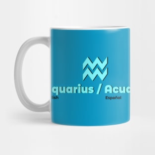 Aquarius Power Color- Electric Blue & Turquoise Mug